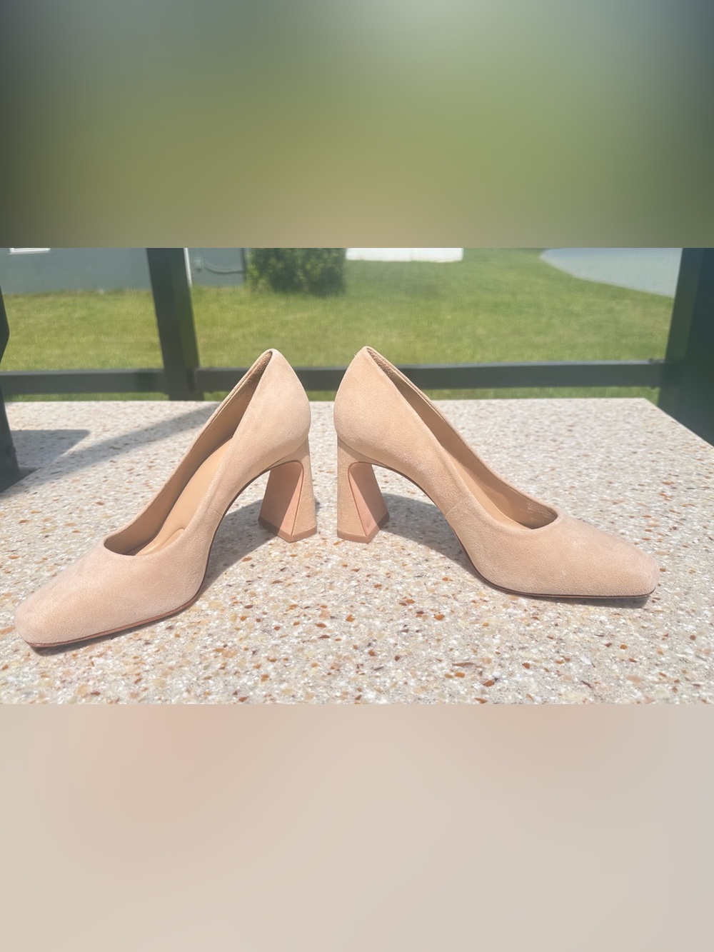 Antonio Melani Block Heel Pumps Suede Sz 6.5